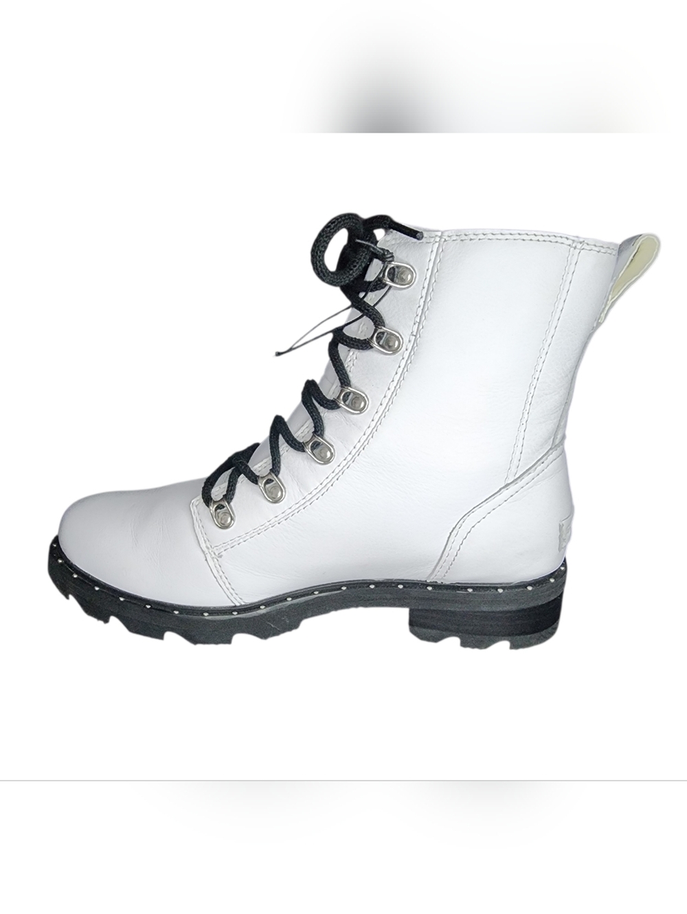 NWOT Sorel Lennox Lace White Leather Ankle Boots, Womens 8.5 - Picture 5 of 9